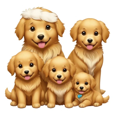 2 dogs 3 puppies sticker