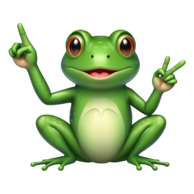 Frog giving the middle finger sticker