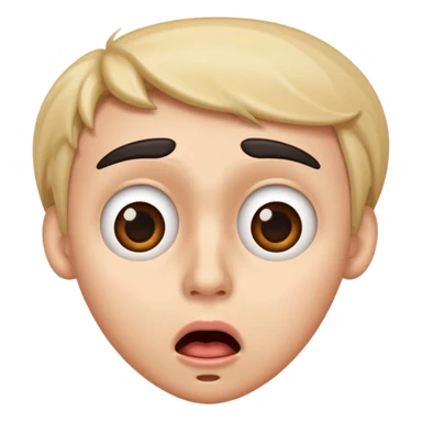 Face with confused eyebrows and shocked mouth sticker