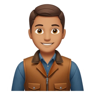 male hunter, smiling, minimal background sticker