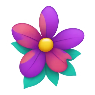 Emoji flor sticker