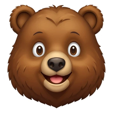Bear smiling sticker