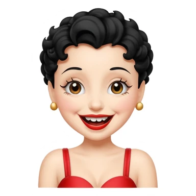 Betty boop laughing sticker