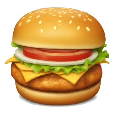 Un Burger au poulet sticker
