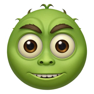Mike Wazowski (one eye) from the Monsters Inc. Pixar movie sticker