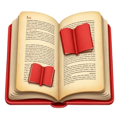 open book with completely red pages sticker