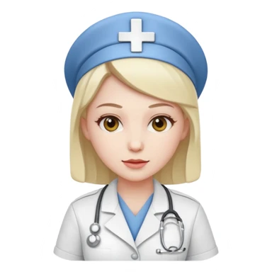 nurse wearing white uniform sticker