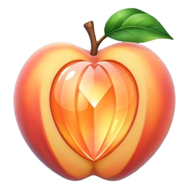 glowing peach crystal hybrid artifact sticker