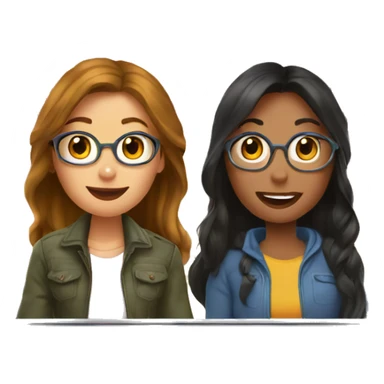 Moi et mon amie dans le bus sticker