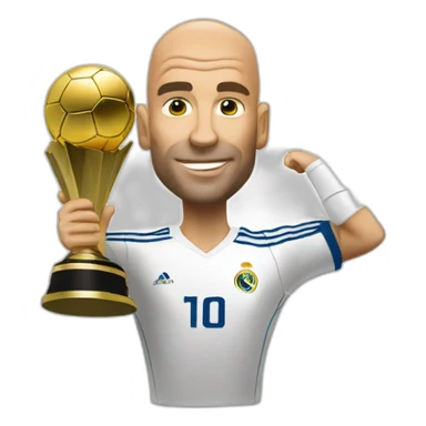 Zidane with the ballon d’or  sticker