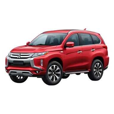 Mitsubishi SUV in red sticker