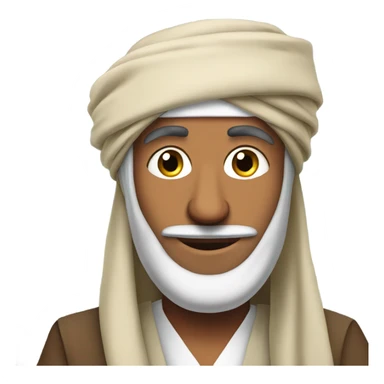 bearded arab man wearing a turban on a plane sticker