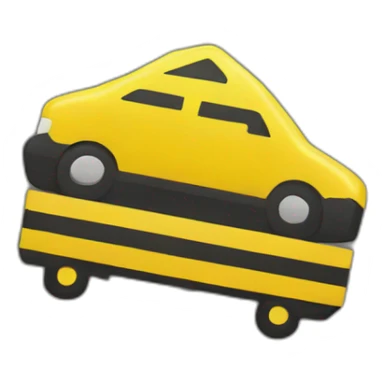 transit danger yellow symbol sticker
