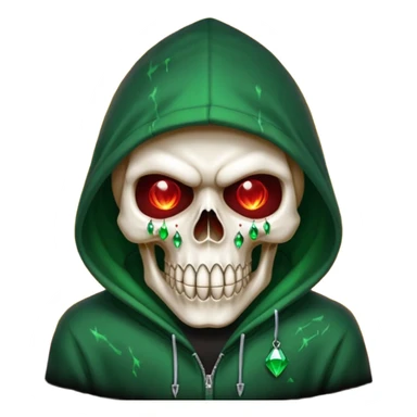 Bro I wanna skull with hoodie on the hoodie has to be on fire and I want matrix blood with the codes and weird numbers spilling out eyes and mouth almost give him a diamond grill in his mouth make it shinny where is the matrix symbols  sticker