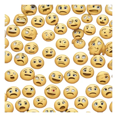 emoji round face emoji pattern with one eyebrow raised up and the other raised down sticker