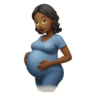 Pregnant mama sticker