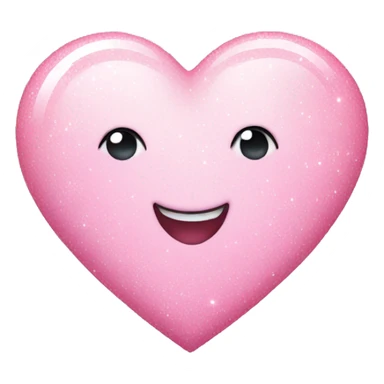 Light pink heart with sparkles sticker