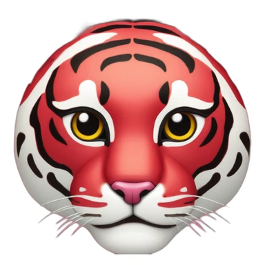 ruby tiger Japanese mask sticker