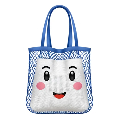 net bag,  mesh storage bag, tote bag, used for shopping, it has two knited handles as bag itself sticker