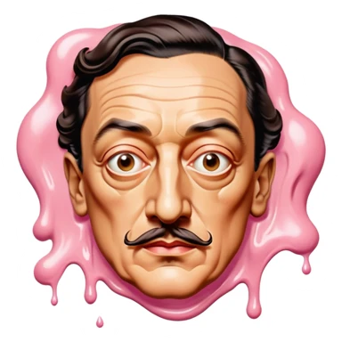 Salvador Dali Melting SPAM portrait  sticker