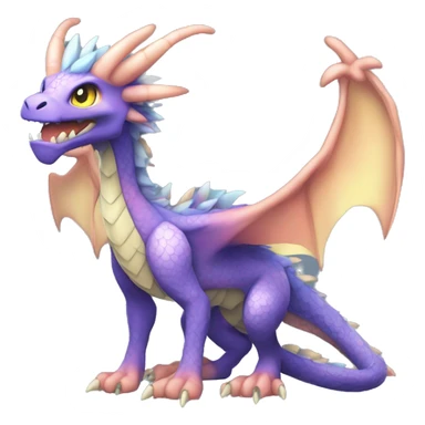 Kawaii Edgy Bright Ethereal Fururistic Fantasy Attractive Gorgeous Beautiful Dragon Pokémon Fakemon full body sticker