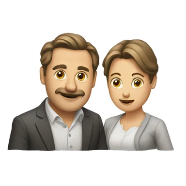 deux salariés qui se disputent sticker