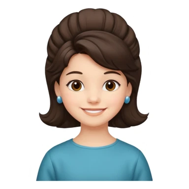 brunet kid with Bouffant sticker