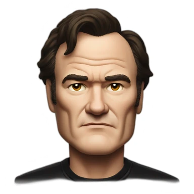 Quentin Tarantino without smile sticker