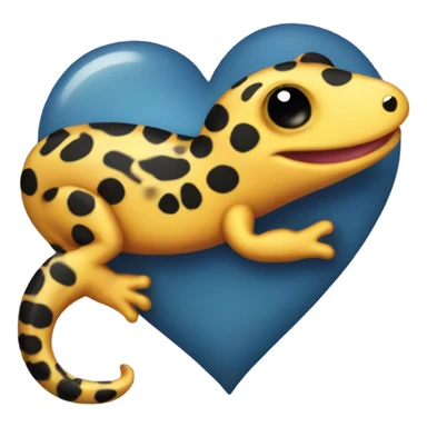 Spotted Salamander happy sending a heart sticker