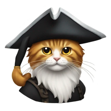 dungeon master is a cat with a pirate hat sticker