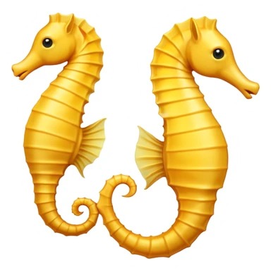 seahorse yellow facing left while tail facing right sticker