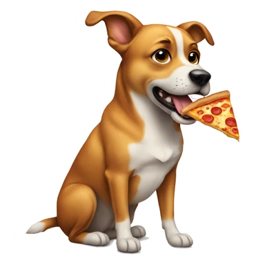 dog with pizza sticker
