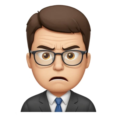 an angry office worker sticker