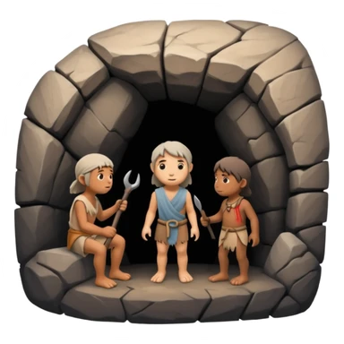 stone age cave art sticker