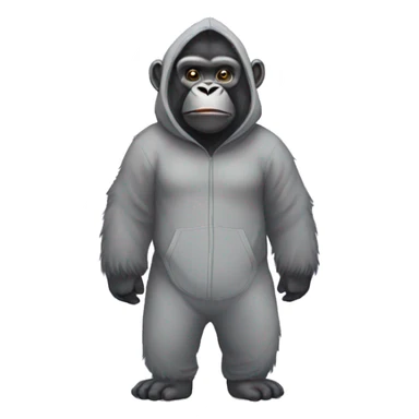 Gorilla Wearing A Onesie sticker