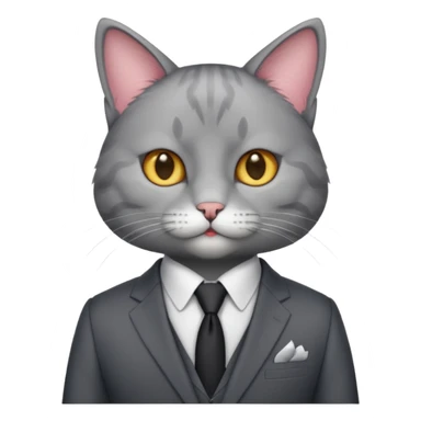 The cat went in a suit
 sticker