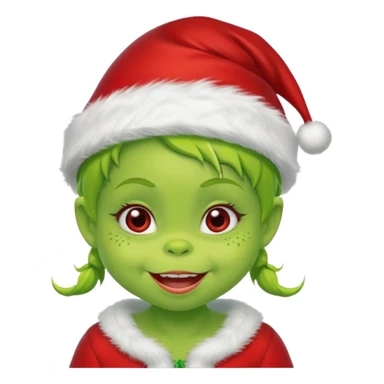 Grinch baby girl sticker