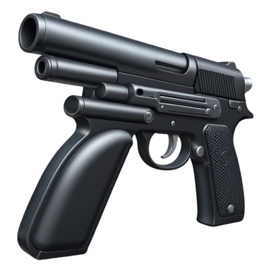 pistol with silencer sticker