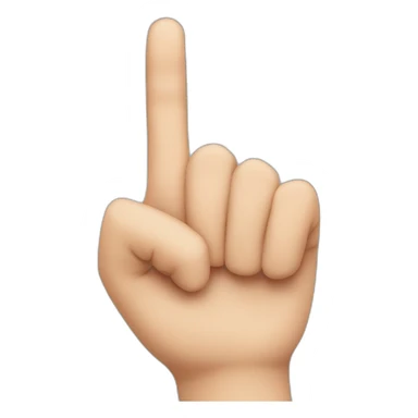 Bend your index finger 60 degrees. sticker