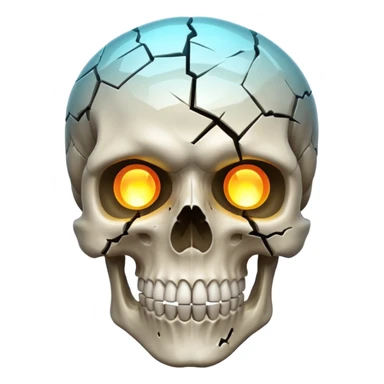 Mind blowing skull sticker