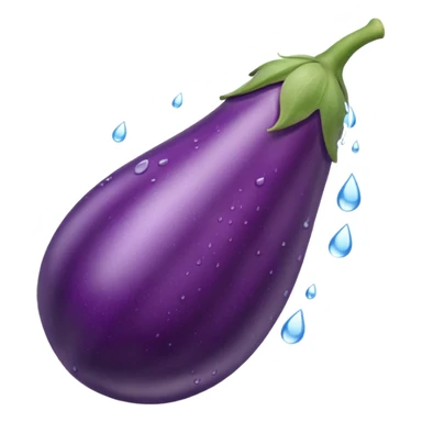 Eggplant with water sticker