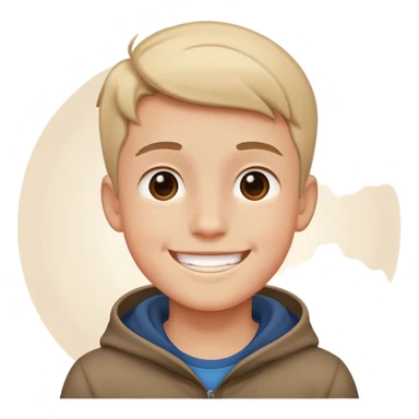smiling boy in outdoor night sticker