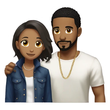 kendrick lamar and drake in romance anime sticker