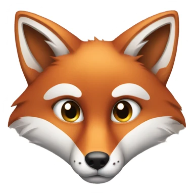 Fox has sleepy eyes sticker