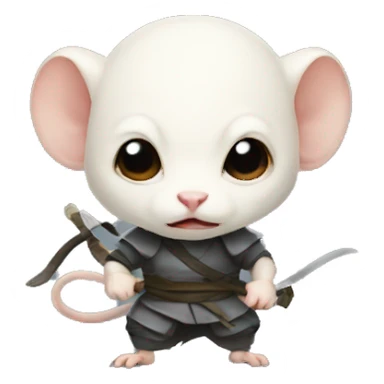 Albino rat ninja  sticker