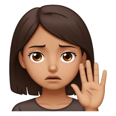 slightly tan dark brown haired girl face palming, like this but my desc 🤦🏽‍♀️ sticker