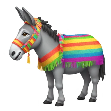 donkey with a piñata  sticker