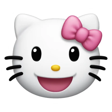 Hello kitty smiling sticker