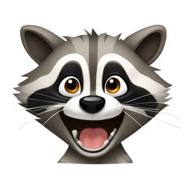 Trash talking raccoon sticker