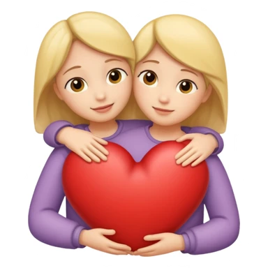 Hug heart sticker